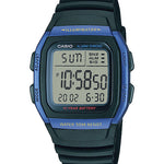 CASIO  W-96H-2AVDF BLUE DIGITAL DIAL BLACK RESIN STRAP  10 YEAR BATTERY D055