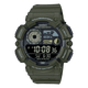 CASIO  WS-1500H-3BVDF  DIGITAL DIAL GREEN RESIN STRAP  MOON DATA D350