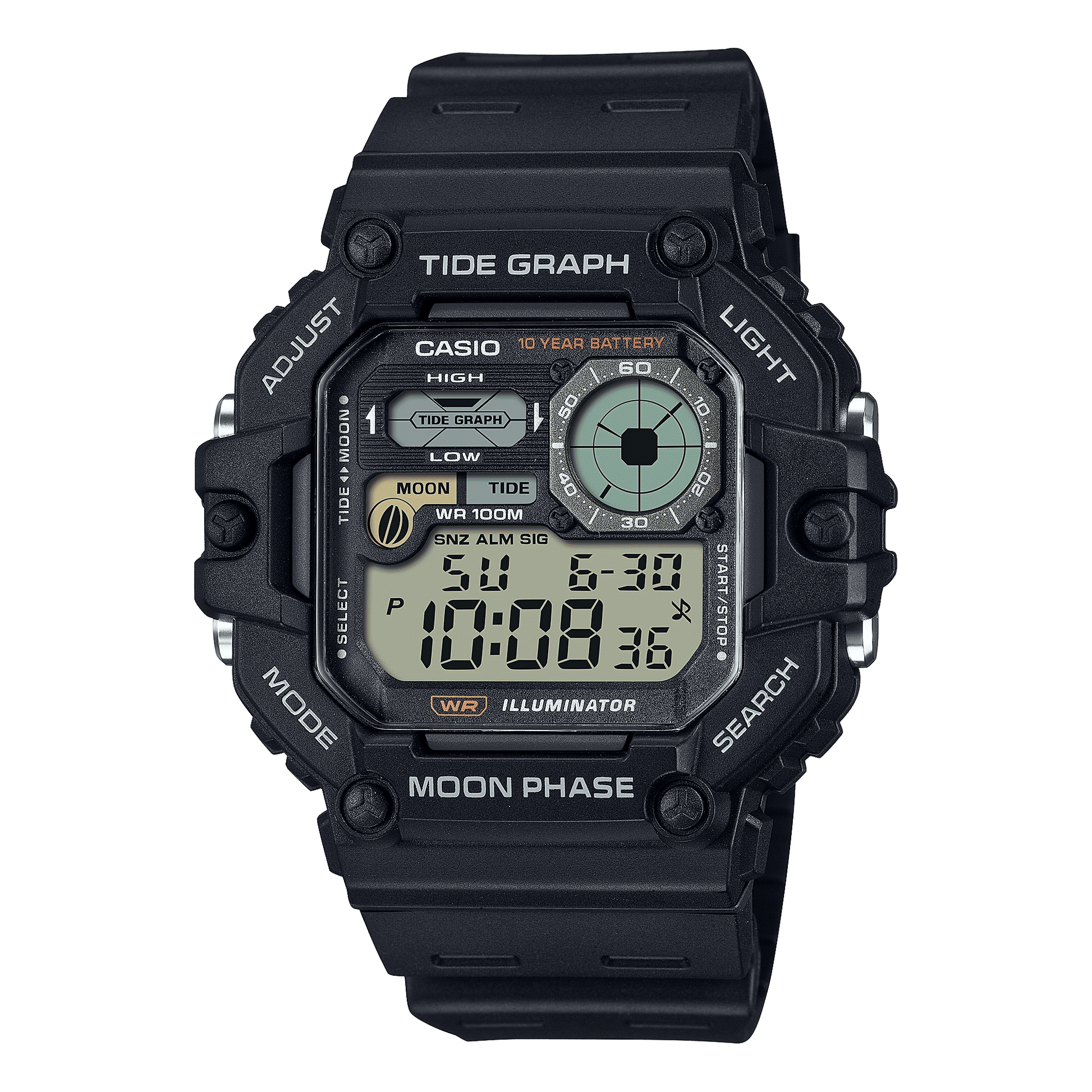 CASIO YOUTH WS-1700H-1AVDF BLACK DIGITAL DIAL BLACK RESIN BAND A2247