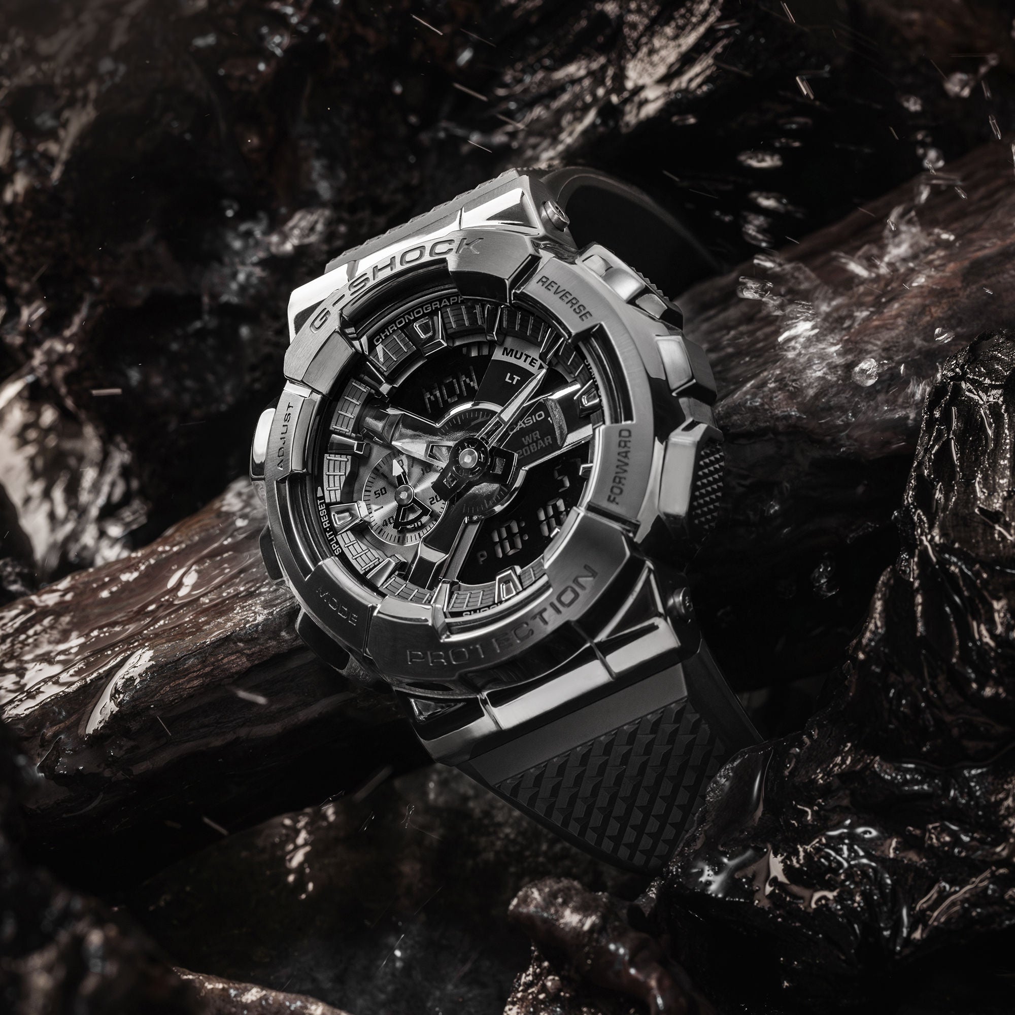 CASIO G-SHOCK GM-110BB-1ADR Gray Analog-Digital Dial Men's Watch
